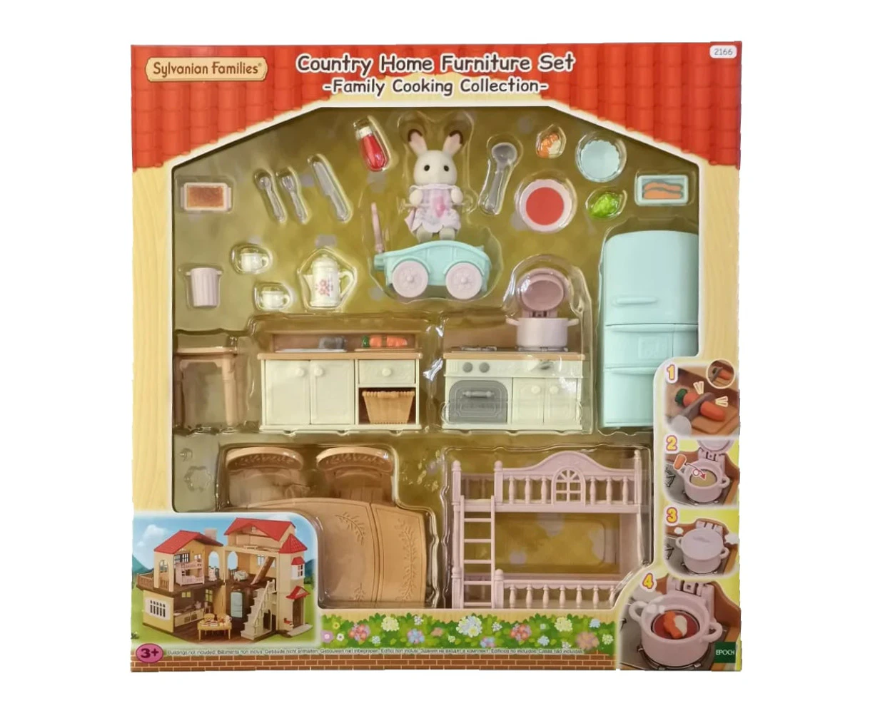 Sylvanian Families Country Home Furniture Set Family Cooking Collection (2166)