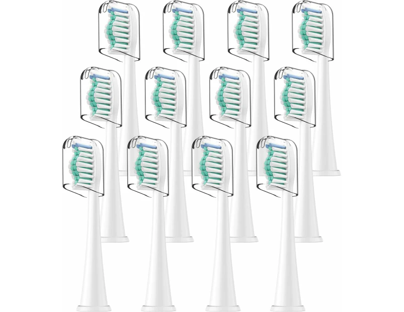 12PACK Toothbrush Heads Compatible with Philips Sonicare Replacement Brush Heads with Protective Cover Soft Dupont Bristles Electric Toothbrush Replacement