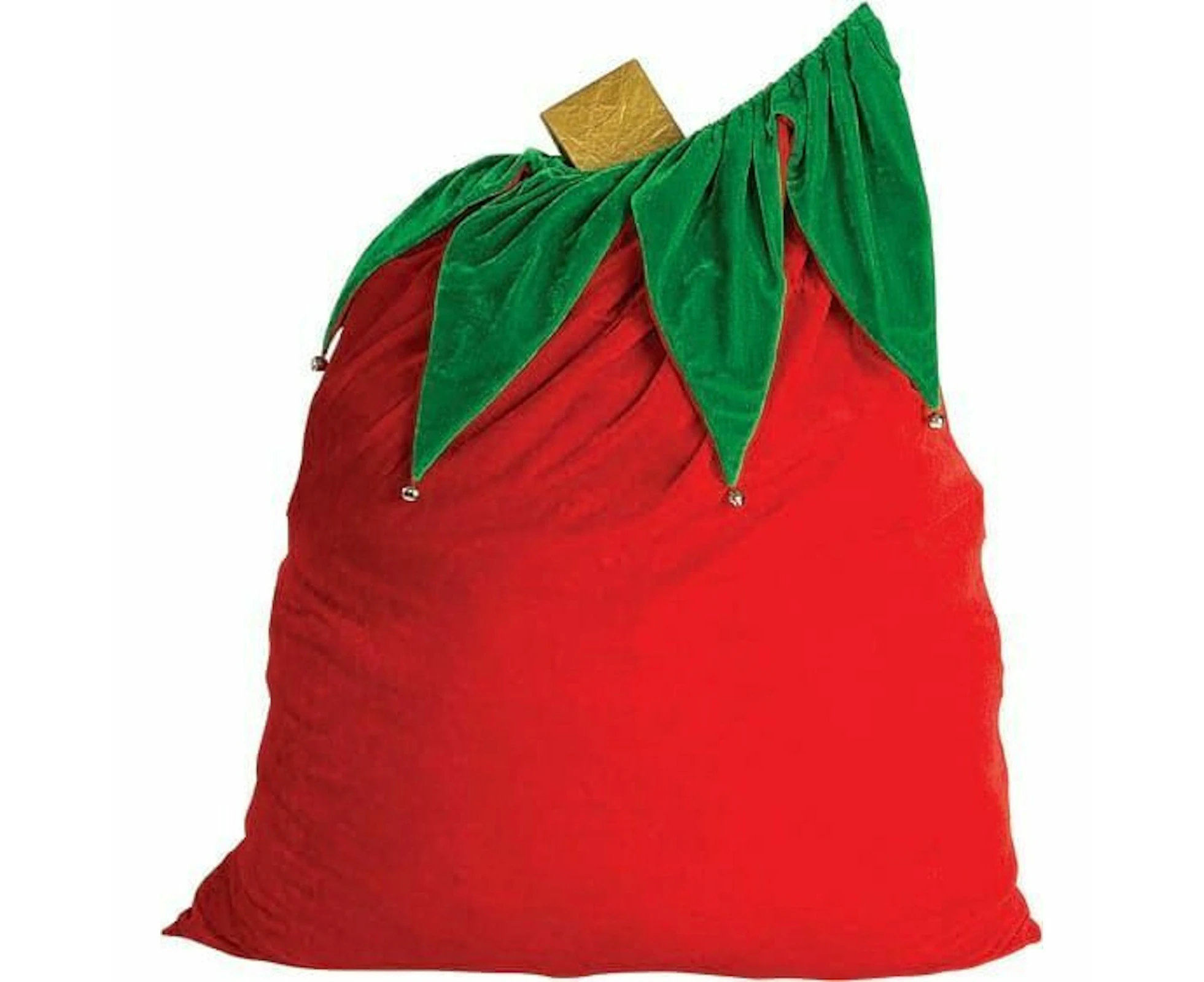 Santa Claus Velvet Bell Gift Sack Adult Costume Accessory