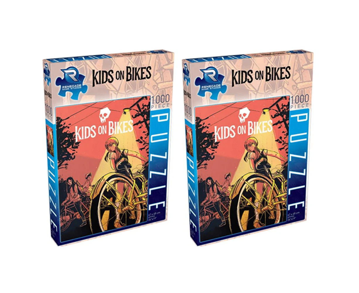 2x 1000pc Renegade Game Studios Kids on Bikes Jigsaw Puzzle Tabletop Game 67cm