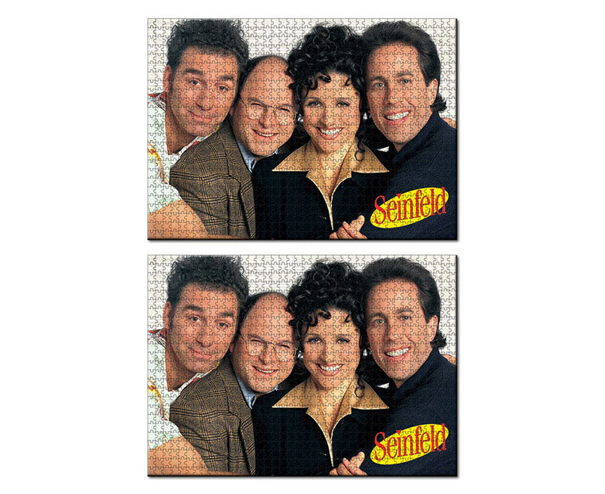 2x 1000pc Licensing Essentials Licensed Puzzle Seinfeld Group Jigsaw 70x50cm