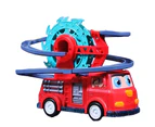 Electric Rail Car Toy Cute Realistic Duck Music Lighting Effect Fire Engines for Children Boys Girls