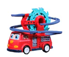 Electric Rail Car Toy Cute Realistic Duck Music Lighting Effect Fire Engines for Children Boys Girls