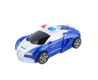 Transforming Car Toy Impact Resistant Dual Inertia Sturdy Durable Robot Car Toy for Kids Boys Blue and White