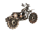 Motorcycle Toy Model Metallic Antique Texture Sturdy Smoothing Durable Metal Motorcycle for Kids Decoration