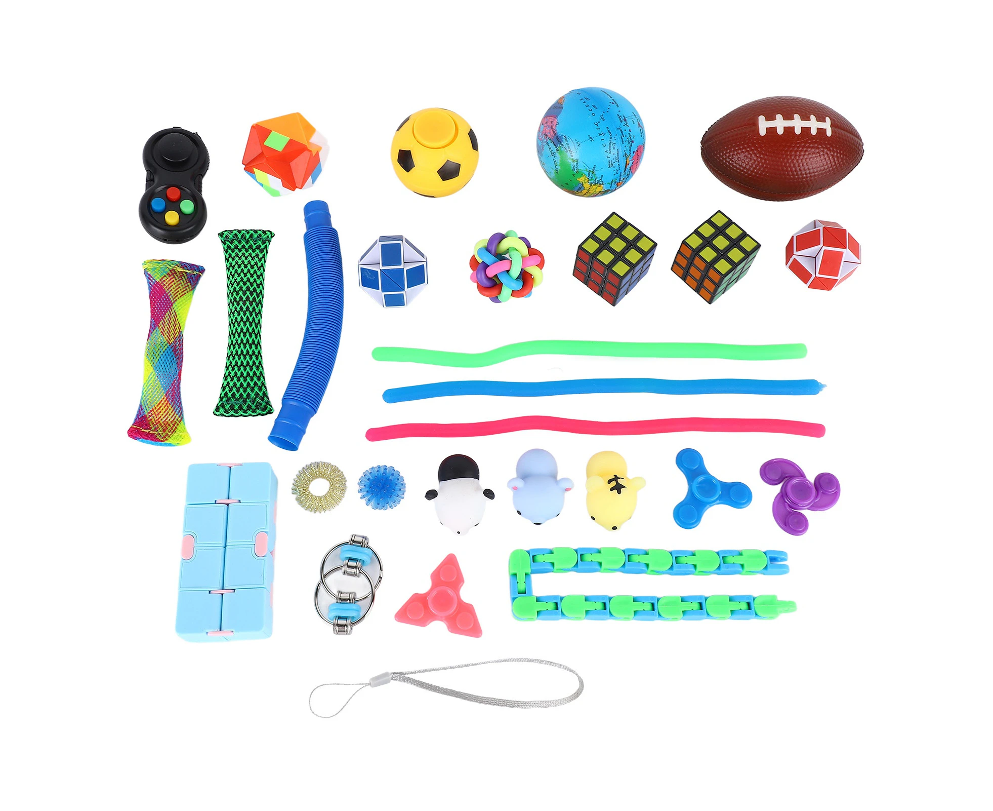 28PCS Sensory Fidget Toy Set Stress Relief Tools Sensory Toys Fidgeting Game for Kids Kill Time