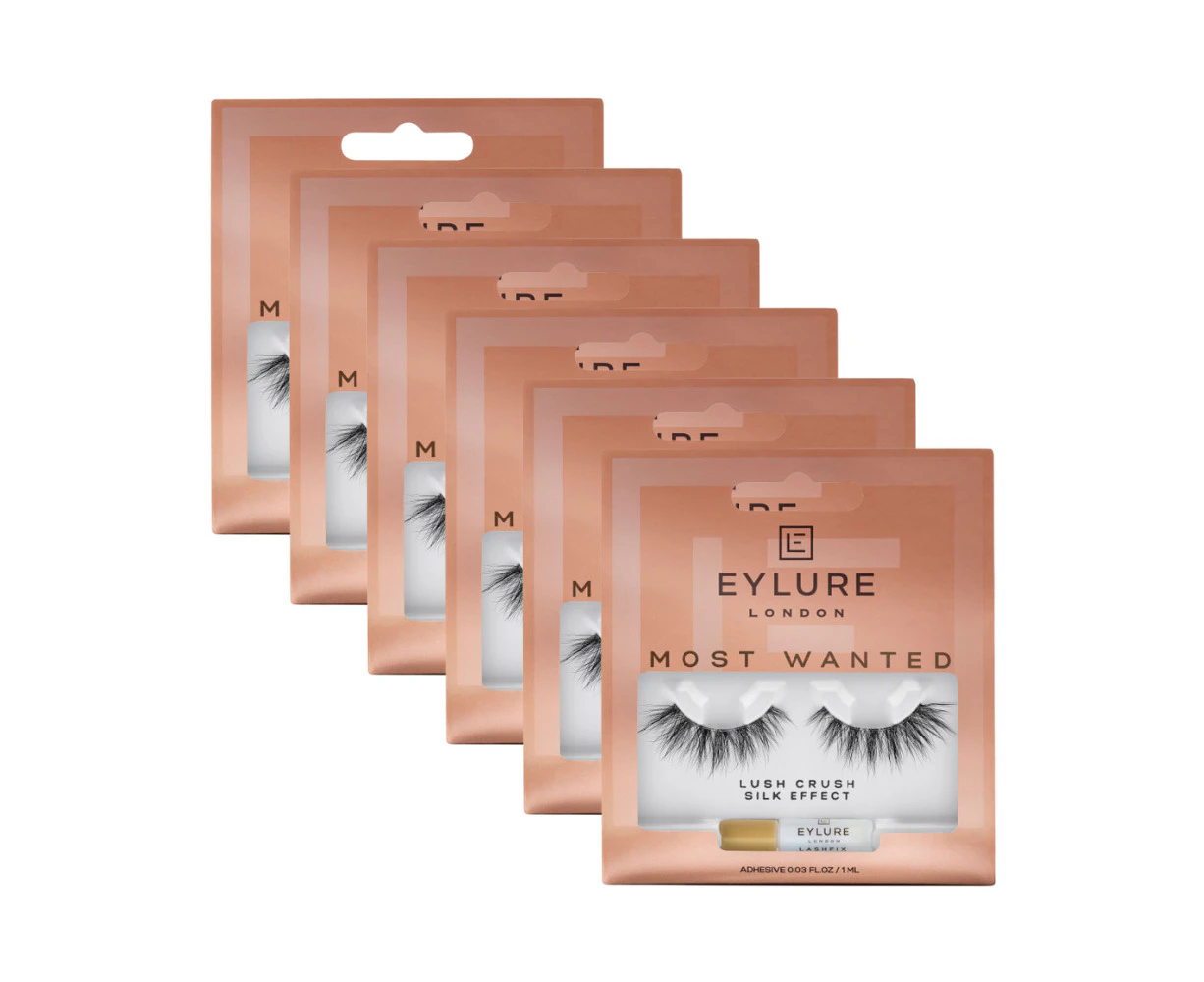 6 x Eylure London Most Wanted Lashes - Lush Crush