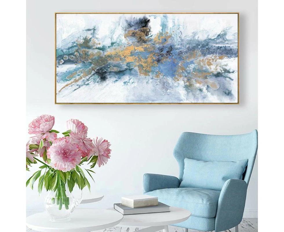 Modern Fantasy Canvas Wall Art - Blue