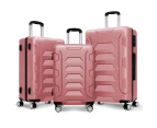 ALFORDSON Luggage 3PCS Set Suitcase Trolley TSA Carry on Hard Case Pink