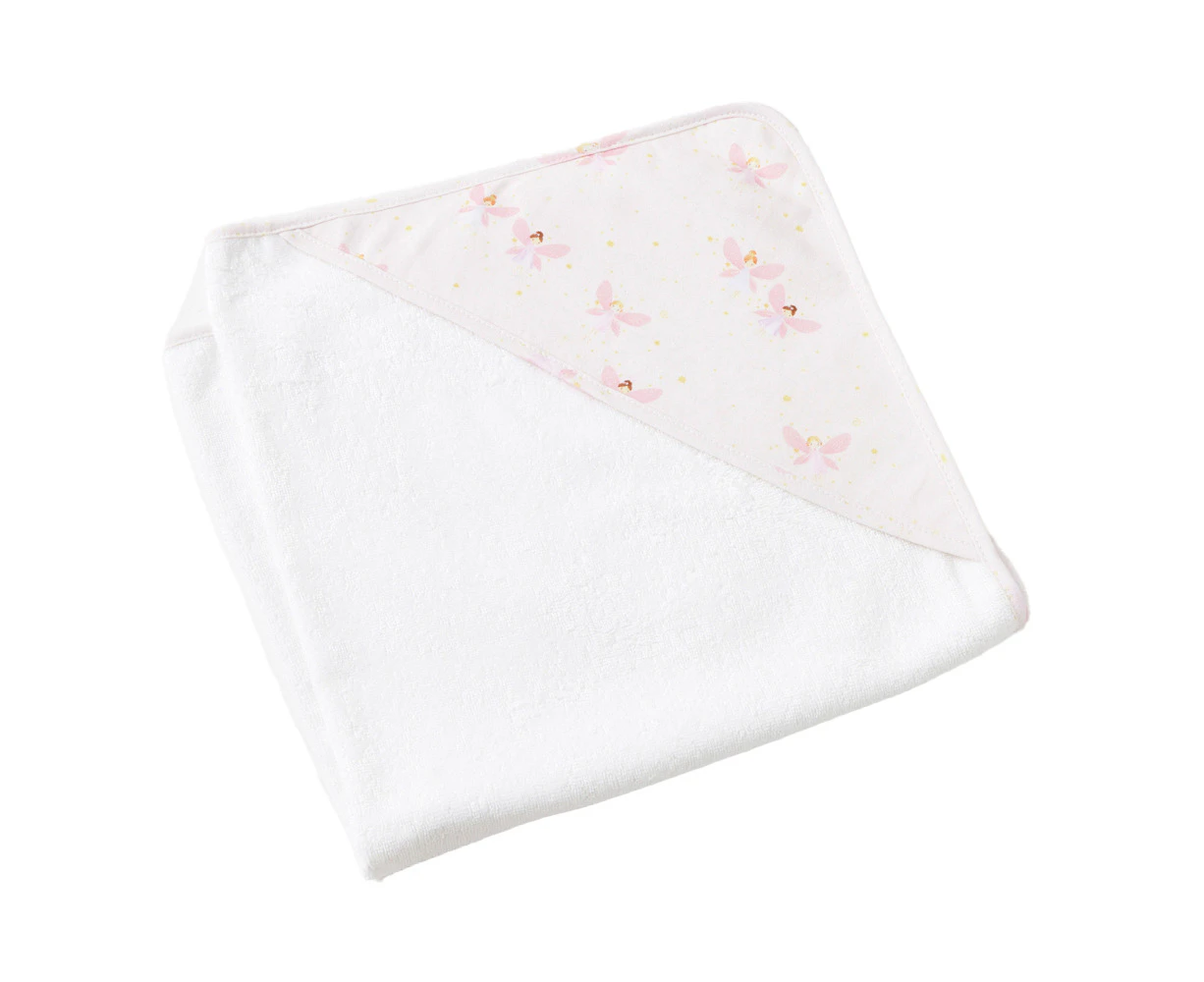 Jiggle & Giggle Cotton Baby/Infant Hooded Bath Towel Soft Wrap Fairy Dust