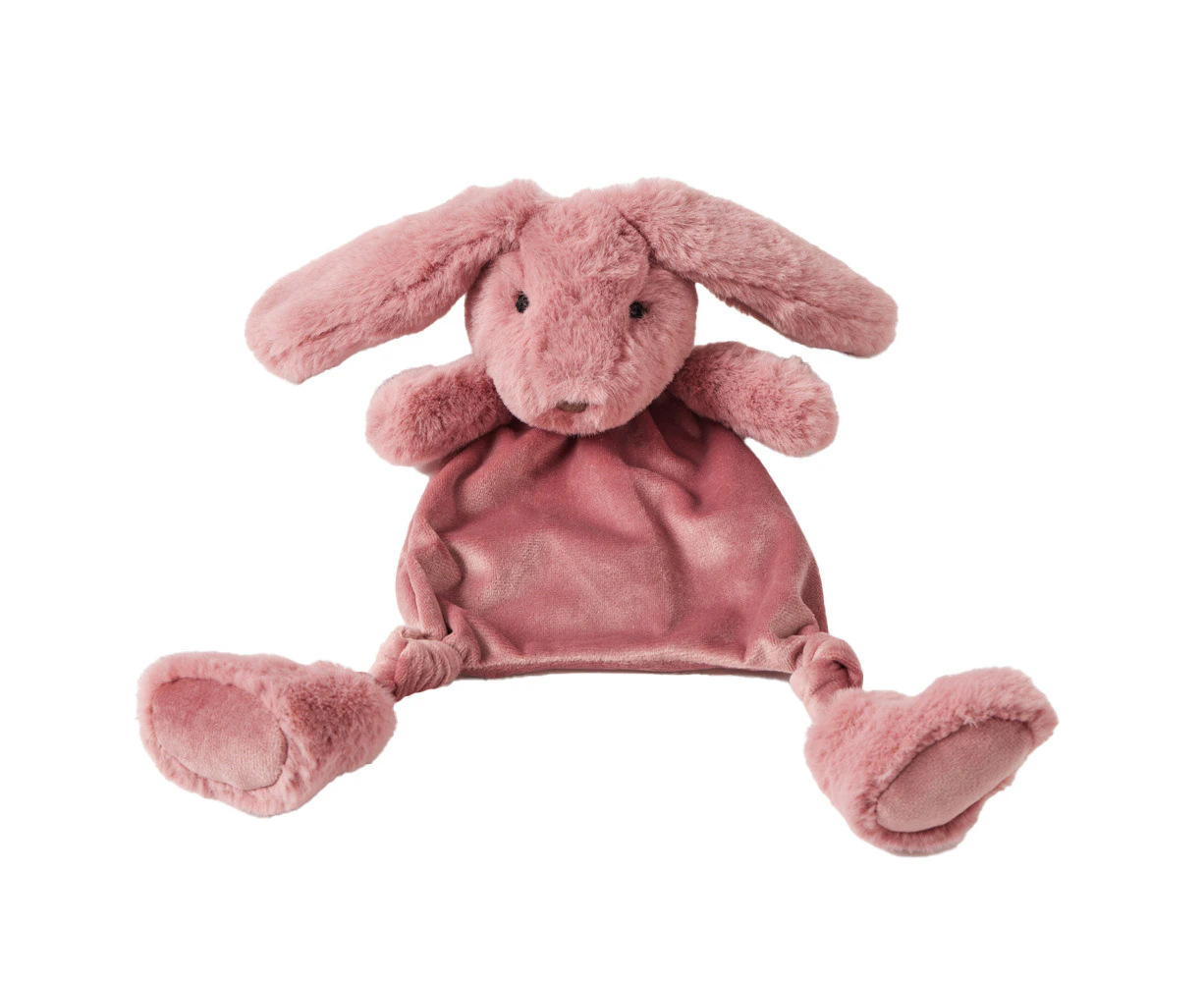 Jiggle & Giggle Bunny Comforter Baby/Infant Soft Cuddle Toy Raspberry 0m+