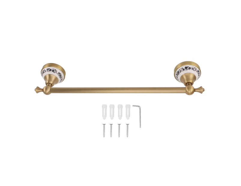 40.5cm Bathroom Towel Bar Copper Bath Towel Rack Single Towel Bar Wall Mounted Towel Holder European Style Antique