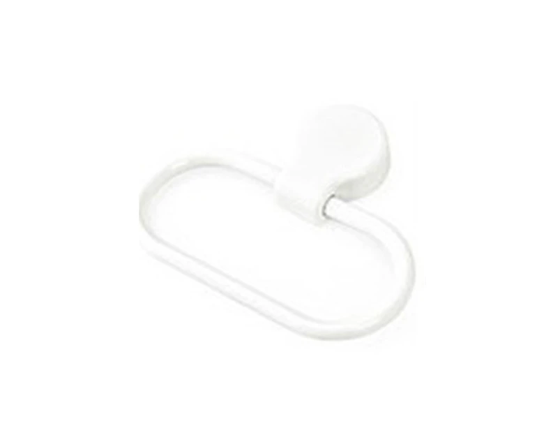 Simple Adhesive Wall Round Bathroom Traceless Towel Rack Holder Kitchen Rag Hanger White