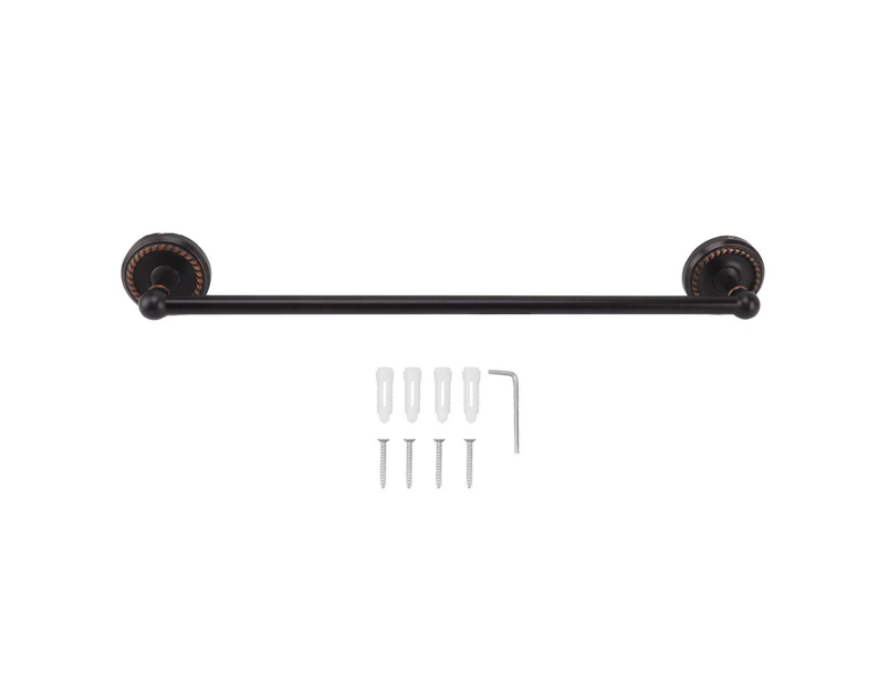 Copper Towel Bar European Style Bathroom Single Bar Towel Rack Bathroom Hanging Rack Black