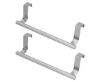 2Pcs Stainless Steel Hanging Towel Rack No Punch Bathroom Hanger for Home Hotel Apartment23CM