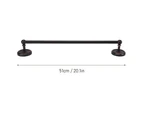 Copper Towel Bar European Style Bathroom Single Bar Towel Rack Bathroom Hanging Rack Black