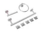 Bathroom Hardware Set with Towel Rings Towel Bar Tissue Holder 5 Hooks 304 Stainless Steel Bathroom Accessories Set