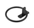 Euro Antique Style 16cm Diameter Black Paint Aluminum Towel Ring Holder for Bathroom Wall