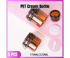 5pcs Sealed Bottle Mask Jar PET Plastic Packaging Containers for Skincare Use