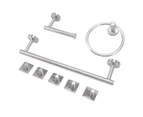 Bathroom Hardware Set with Towel Rings Towel Bar Tissue Holder 5 Hooks 304 Stainless Steel Bathroom Accessories Set