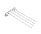 Stainless Steel Towel Rack Bar 180° Rotatable Towel Bathrobe Hanger Holder for Bathroom4 Rods