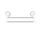 Strong Suction Cup Wall Mounted Stainless Steel Double Towel Bar Rack Bathroom Use