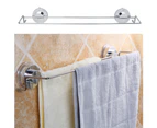 Double Rods Towel Wall Mounted Bar Holder Hook Organizer Towel Holder Rack