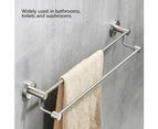 304 Stainless Steel Double-Layer Towel Bar Towels Storage Rack Hanger 60cm Bathroom Accessory