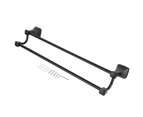 Double Rods Towel Wall Mounted Bar Holder Hook Organizer Home Kitchen Bathroom