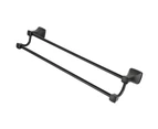 Double Rods Towel Wall Mounted Bar Holder Hook Organizer Home Kitchen Bathroom