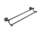 Double Rods Towel Wall Mounted Bar Holder Hook Organizer Home Kitchen Bathroom