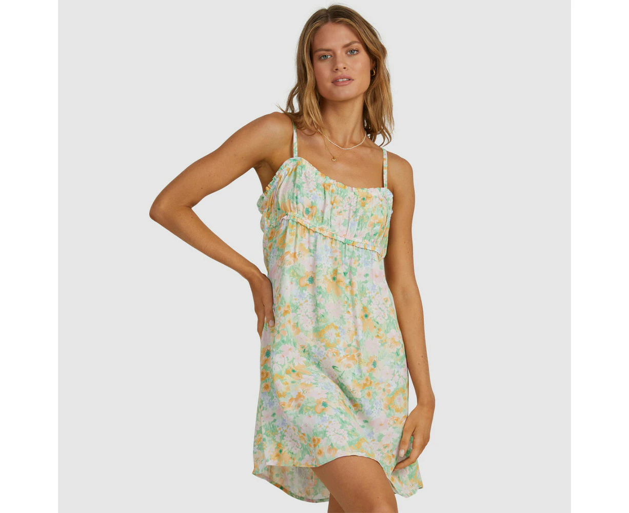 Billabong Soft Rave Dress Womens in Greenmist