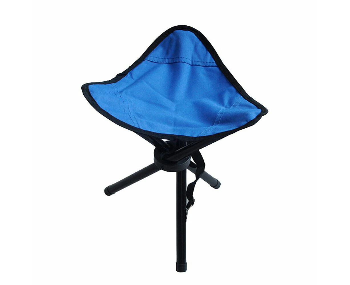 Blue Mini Portable Outdoor Folding Stool Camping Fishing Picnic Chair Seat Hiking