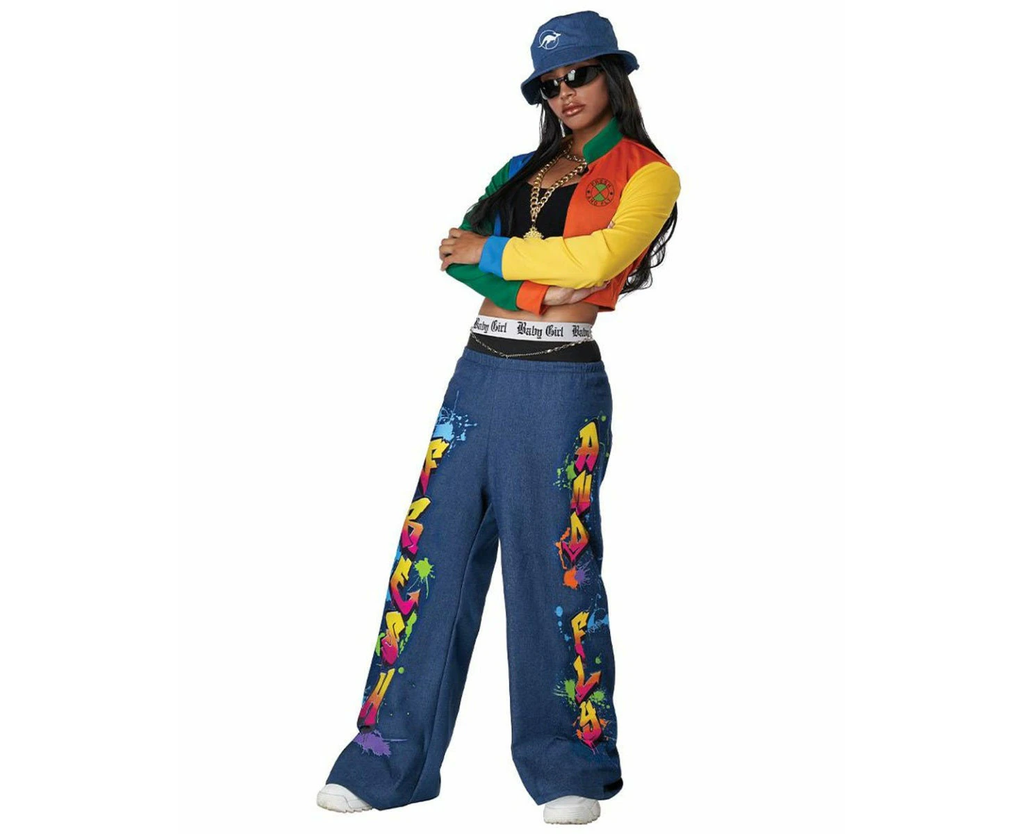 Baby Girl Womens Hip Hop Baddie 90s Costume Womens