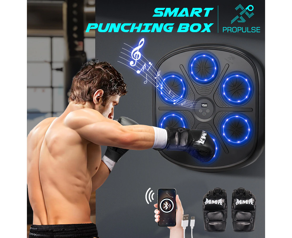 ProPulse Smart Punching Boxing Electronic Music Machine 9 Speeds with Box Gloves