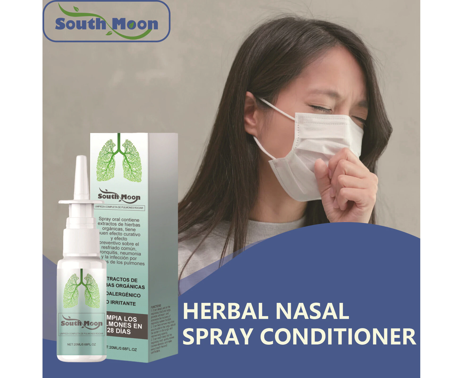 Herbal Nasal Spray Care Agent Herbal Mild Ingredients Daily Care Nasal Discomfort Care Agent