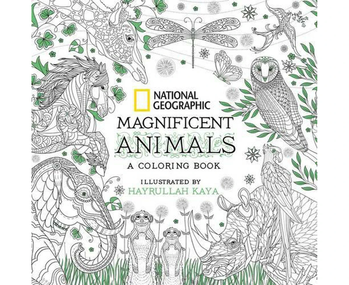 National Geographic Magnificent Animals: An Adult Coloring Book