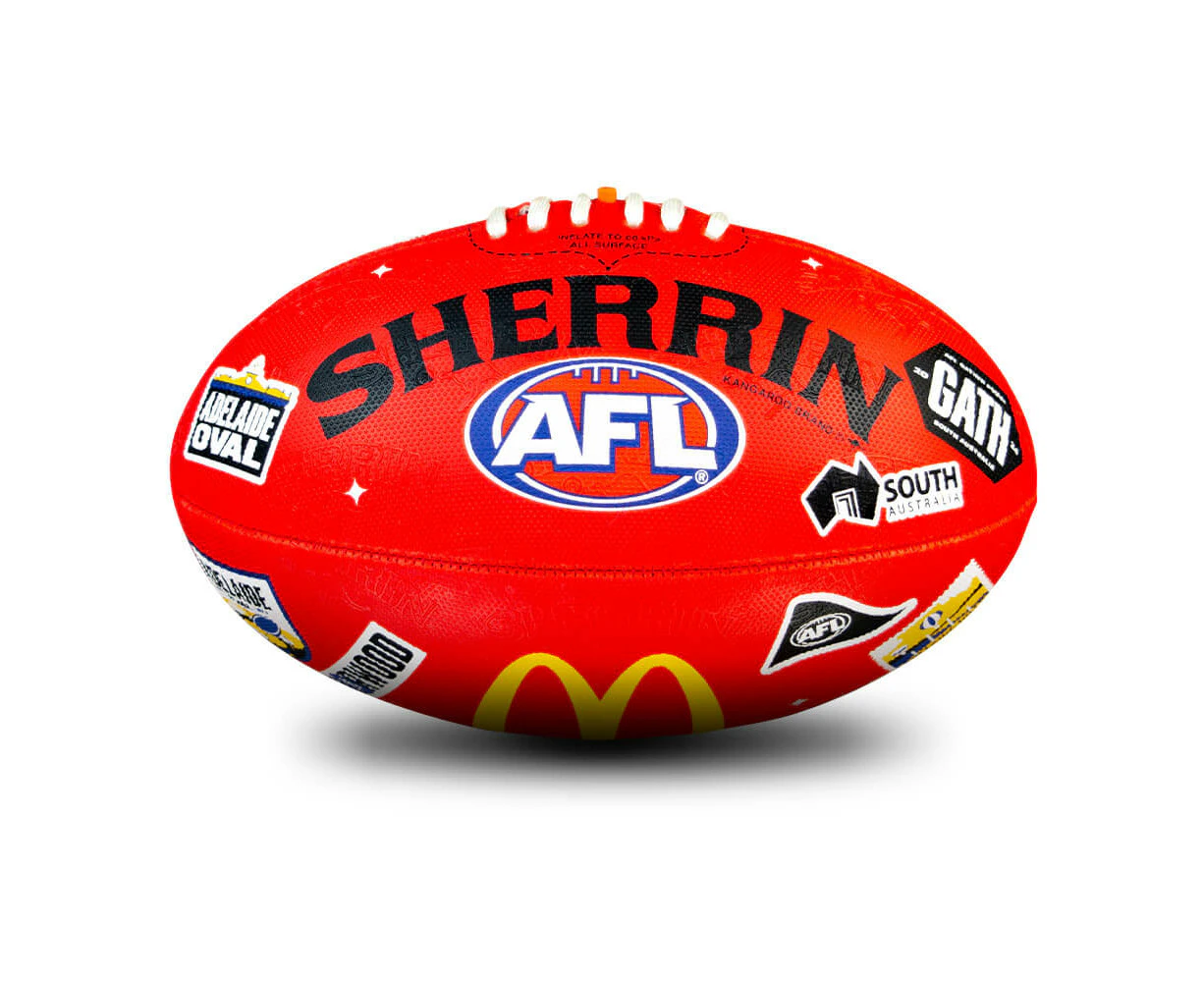 Sherrin AFL Gather Round All Surface Rubber Synthetic Football size 5 - Red