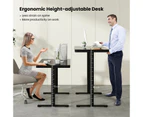 Costway 120x60cm Electric Desk Standing Sit Desk Height Adjustable Desk Home Office Black