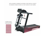 Auto Incline Multi functional Electric Treadmill Pulse Sensor LCD Fitness Home Gym Massage Sit Up Bar