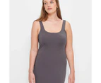 Square Neck Body Maxi Dress - Lily Loves - Grey