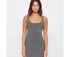 Square Neck Body Maxi Dress - Lily Loves - Grey