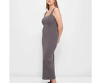 Square Neck Body Maxi Dress - Lily Loves - Grey