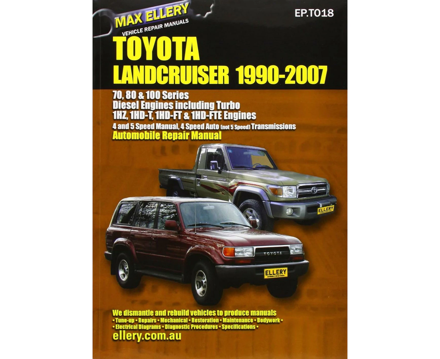 Toyota Landcruiser 1990-2002 Diesel Engines Including Turbo