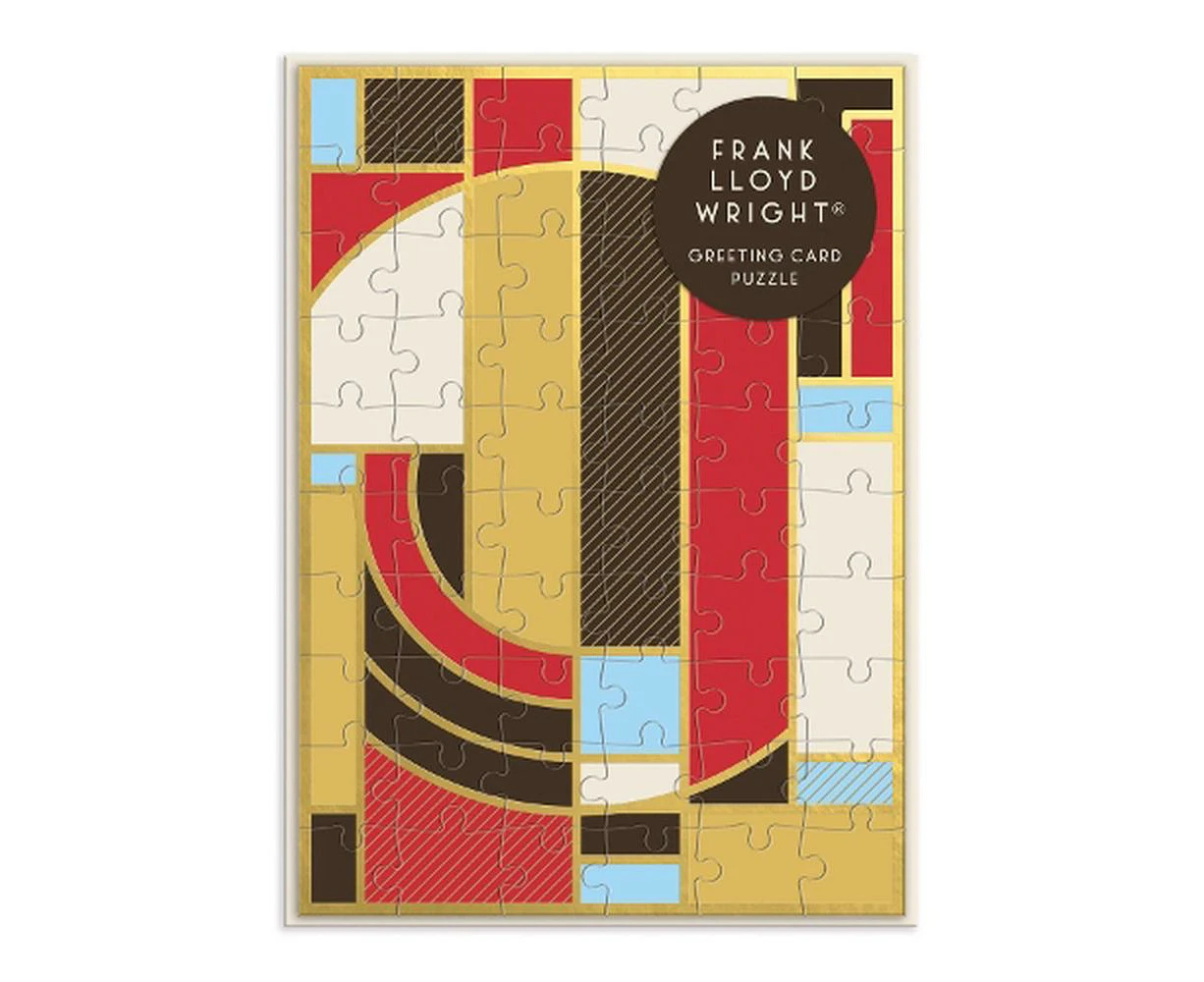 Frank Lloyd Wright Hoffman Rug Greeting Card Puzzle