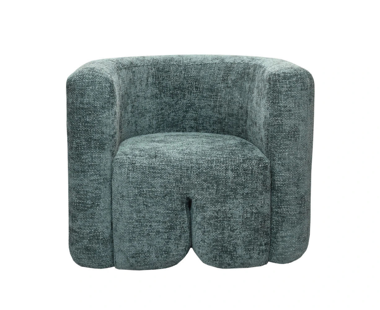 Raimon Furniture Alaina Textured Fabric Occasional Lounge Armchair Chair Accent Teal