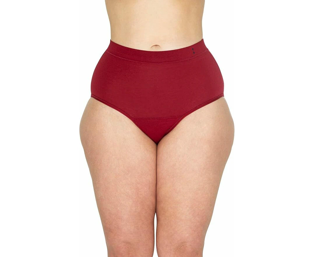 U by Kotex Women's Thinx Reusable Period High Waist Briefs - Ruby