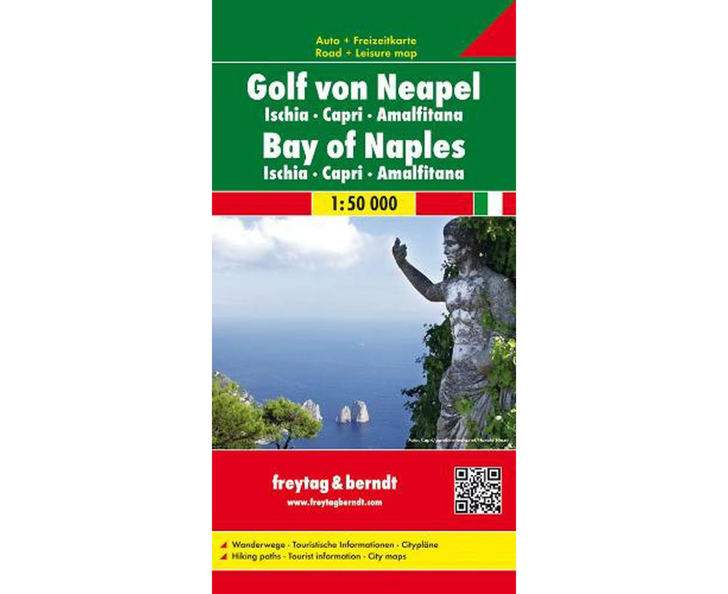 Bay of Naples - Ischia - Capri - Amalfitana Road Map 1:50 000