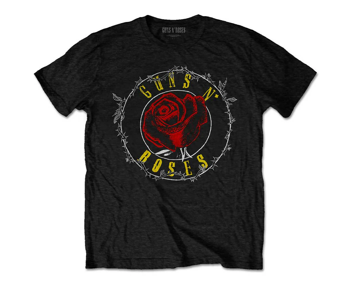 Guns N' Roses | Official Band T-Shirt | Rose Circle Paradise City (Back Print)