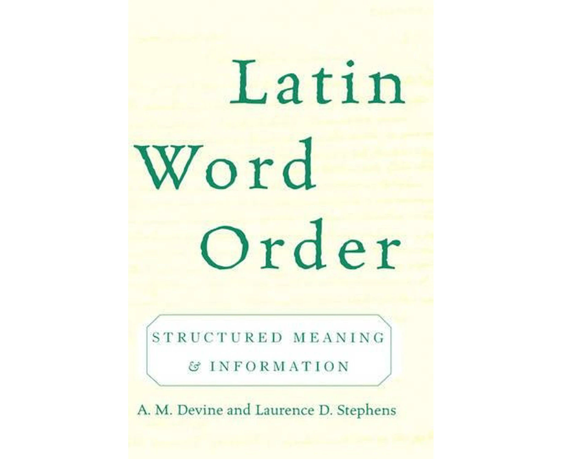 Latin Word Order